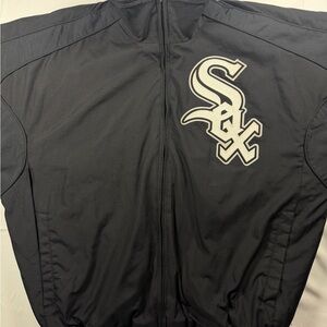 Majestic Black and White Sox Men's Bomber Jacket